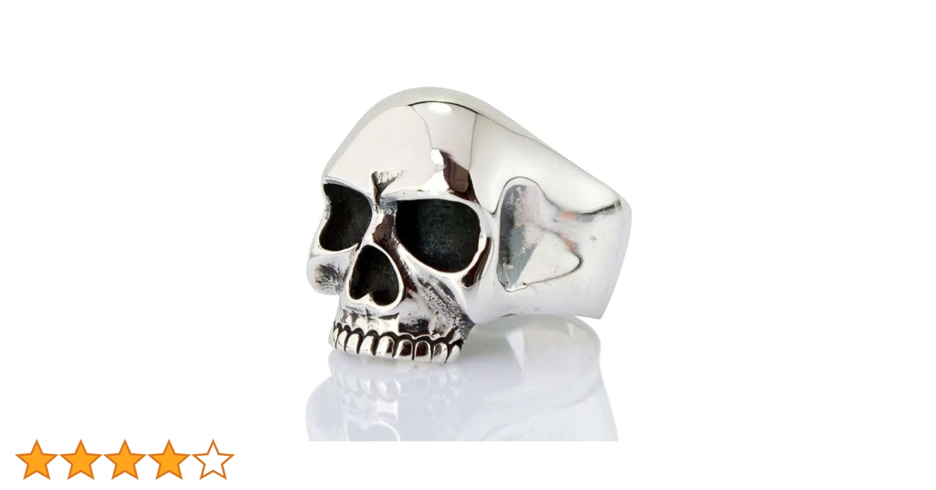 Amazon | Bikerringshop スターリングシルバースカルリング